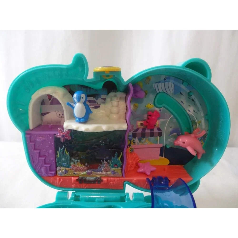 Polly Pocket Hedgehog Cafe Compact Playset  + Polly Pocket Otter Aquarium Compac